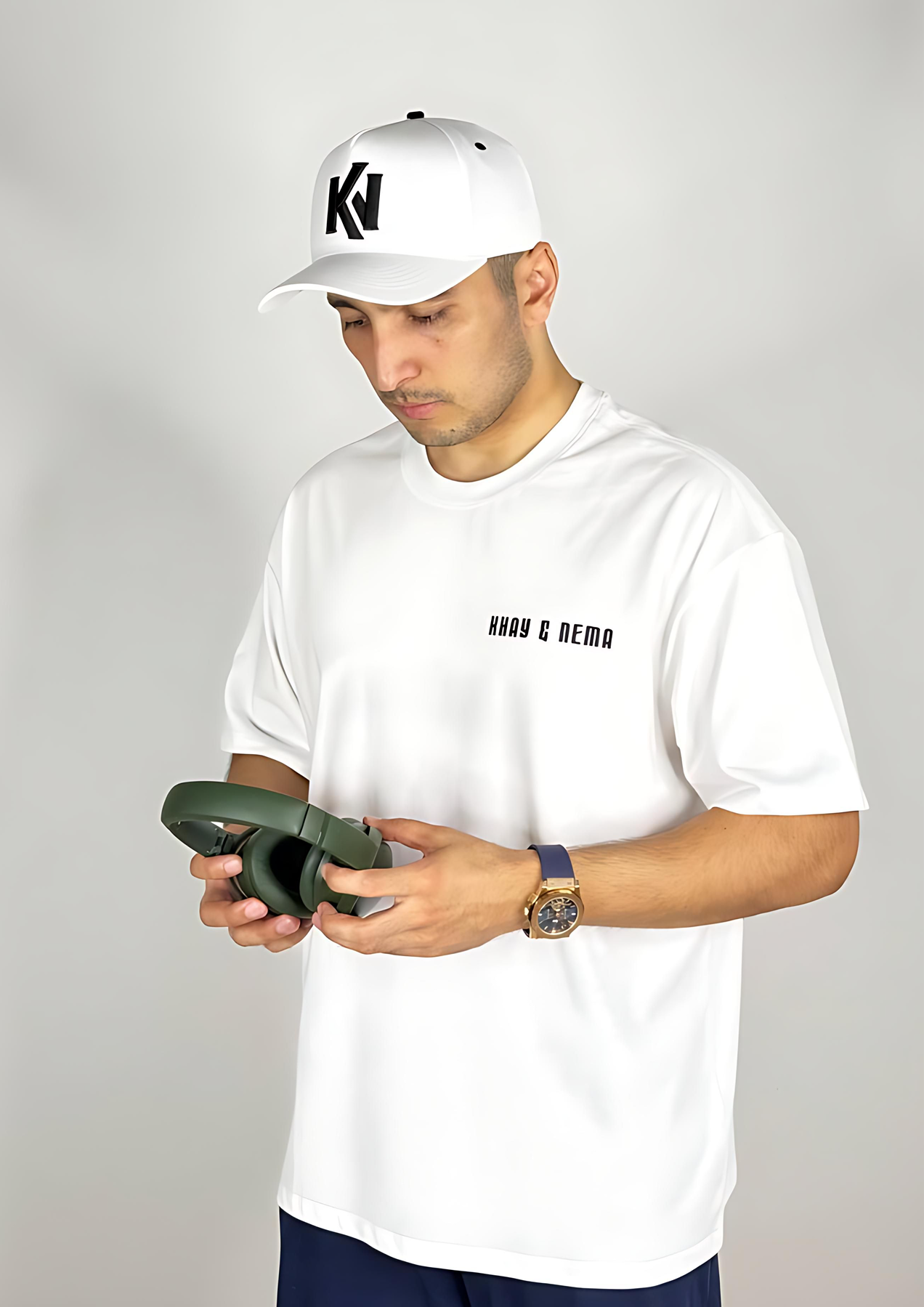 Chest Printed logo t shirt by Khay & Nema